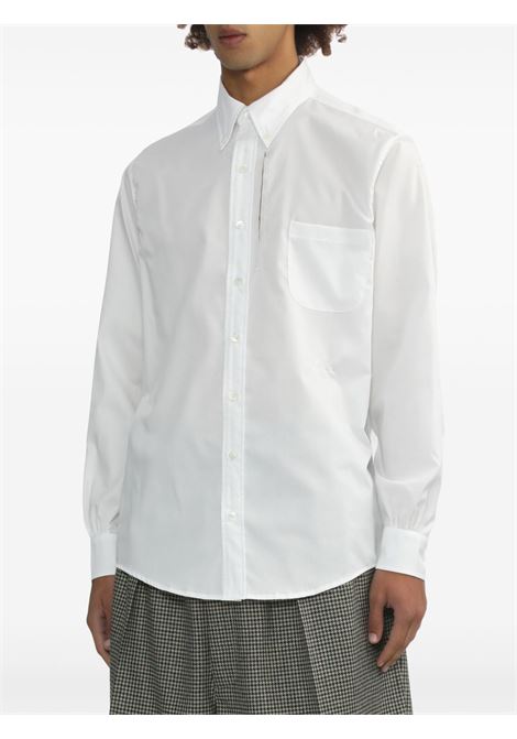 Camicia con dettaglio cut-out in bianco Random Identities - uomo RANDOM IDENTITIES | RAN04B0031